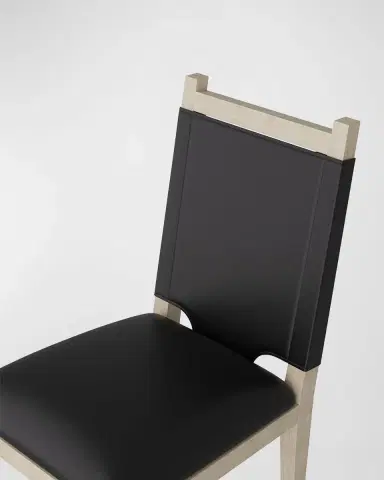 Arteriors Burdock Leather Dining Side Chair | Thumbnail 3 Arteriors Burdock Leather Dining Side Chair | Thumbnail 3
