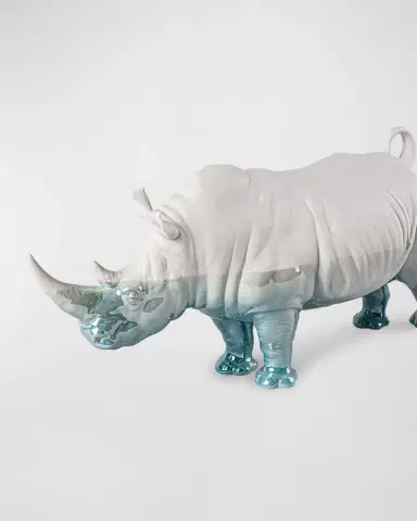 Lladro White Rhino Underwater Sculpture | Thumbnail 2 Lladro White Rhino Underwater Sculpture | Thumbnail 2