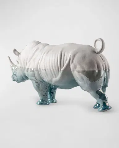 Lladro White Rhino Underwater Sculpture | Thumbnail 3 Lladro White Rhino Underwater Sculpture | Thumbnail 3