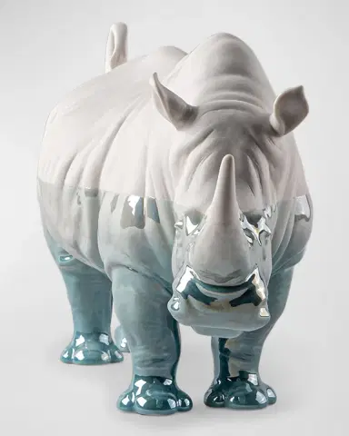 Lladro White Rhino Underwater Sculpture | Thumbnail 4 Lladro White Rhino Underwater Sculpture | Thumbnail 4