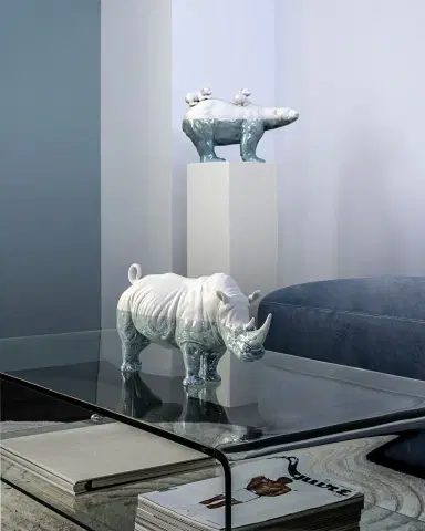 Lladro White Rhino Underwater Sculpture | Thumbnail 5 Lladro White Rhino Underwater Sculpture | Thumbnail 5