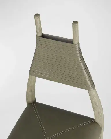Arteriors Biziki Leather Dining Side Chair | Thumbnail 3 Arteriors Biziki Leather Dining Side Chair | Thumbnail 3