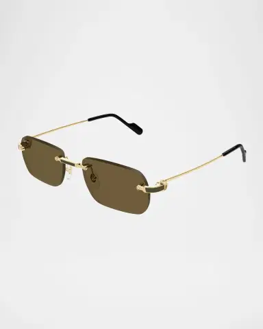 Cartier Men 's CT0497SM Metal Rectangle Sunglasses | Thumbnail 2 Cartier Men 's CT0497SM Metal Rectangle Sunglasses | Thumbnail 2