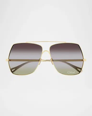 Chloé Gradient Aviator Metal Sunglasses | Thumbnail 2 Chloé Gradient Aviator Metal Sunglasses | Thumbnail 2
