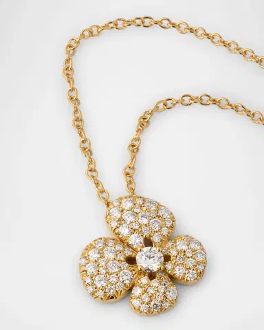 Miseno 18K Yellow Gold Flower Pendant Necklace with Diamonds | Thumbnail 2 Miseno 18K Yellow Gold Flower Pendant Necklace with Diamonds | Thumbnail 2