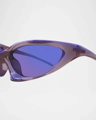Balenciaga Wrap Logo-Print Plastic Sunglasses | Thumbnail 2 Balenciaga Wrap Logo-Print Plastic Sunglasses | Thumbnail 2