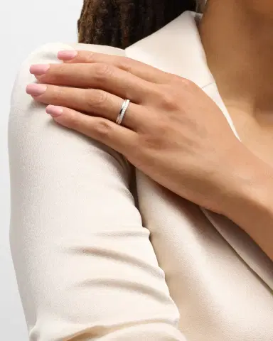 Boucheron Quatre 18K White Gold Double White Edition Band Ring | Thumbnail 1 Boucheron Quatre 18K White Gold Double White Edition Band Ring | Thumbnail 1