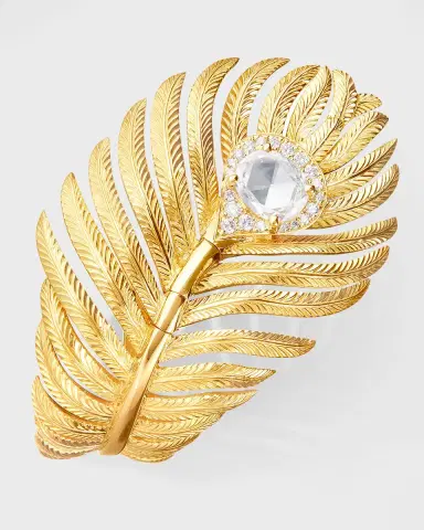 Boucheron Plume de Paon 18K Yellow Gold Large Diamond Ring | Thumbnail 2 Boucheron Plume de Paon 18K Yellow Gold Large Diamond Ring | Thumbnail 2