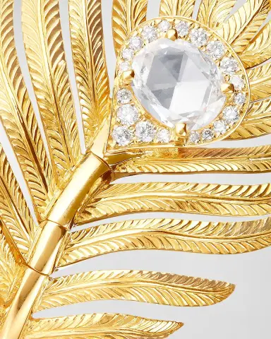 Boucheron Plume de Paon 18K Yellow Gold Large Diamond Ring | Thumbnail 3 Boucheron Plume de Paon 18K Yellow Gold Large Diamond Ring | Thumbnail 3