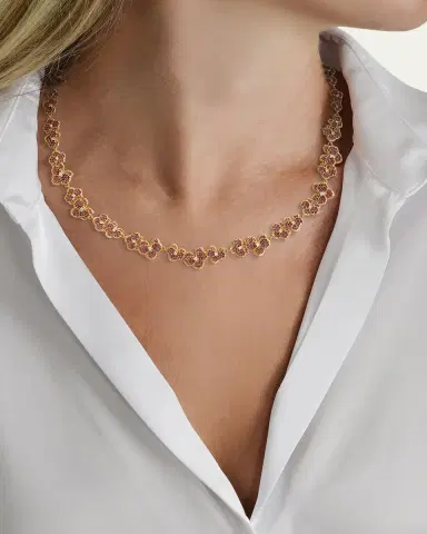 Anabel Aram Jewelry Orchid Pave Tennis Necklace | Thumbnail 2 Anabel Aram Jewelry Orchid Pave Tennis Necklace | Thumbnail 2