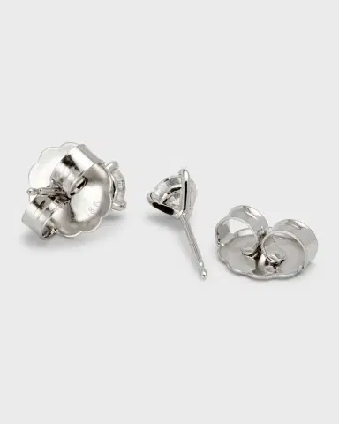 Neiman Marcus Diamonds 18K White Gold 3-Prong Round Diamond Martini Stud Earrings, 0.75tcw,, 0.180"L / 0.18 W | Thumbnail 4 Neiman Marcus Diamonds 18K White Gold 3-Prong Round Diamond Martini Stud Earrings, 0.75tcw,, 0.180"L / 0.18 W | Thumbnail 4