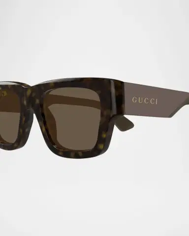 Gucci Men's Gg1668sm Acetate Rectangle Sunglasses | Thumbnail 2 Gucci Men's Gg1668sm Acetate Rectangle Sunglasses | Thumbnail 2