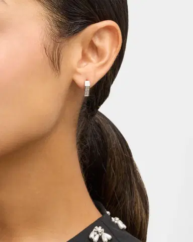 Dries Criel 18K White Gold Mini Brute Diamanti Earrings | Thumbnail 2 Dries Criel 18K White Gold Mini Brute Diamanti Earrings | Thumbnail 2
