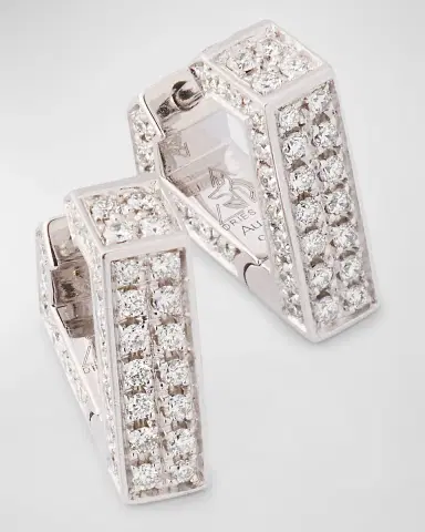 Dries Criel 18K White Gold Mini Brute Diamanti Earrings | Thumbnail 3 Dries Criel 18K White Gold Mini Brute Diamanti Earrings | Thumbnail 3