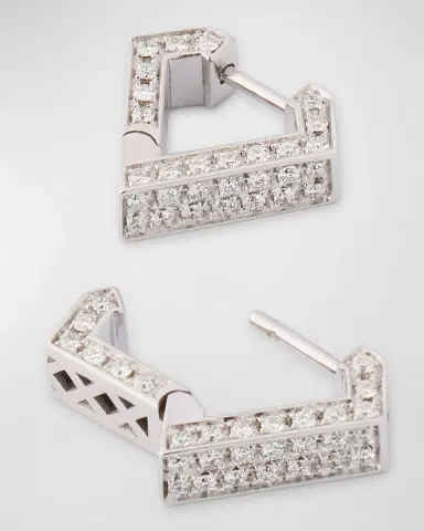 Dries Criel 18K White Gold Mini Brute Diamanti Earrings | Thumbnail 4 Dries Criel 18K White Gold Mini Brute Diamanti Earrings | Thumbnail 4