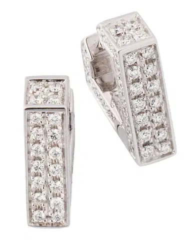 Dries Criel 18K White Gold Mini Brute Diamanti Earrings | Thumbnail 1 Dries Criel 18K White Gold Mini Brute Diamanti Earrings | Thumbnail 1