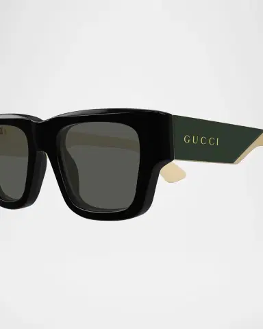 Gucci Men's Gg1668sm Acetate Rectangle Sunglasses | Thumbnail 2 Gucci Men's Gg1668sm Acetate Rectangle Sunglasses | Thumbnail 2