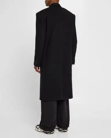 Balenciaga Men's Cashmere-Blend Overcoat | Thumbnail 3 Balenciaga Men's Cashmere-Blend Overcoat | Thumbnail 3
