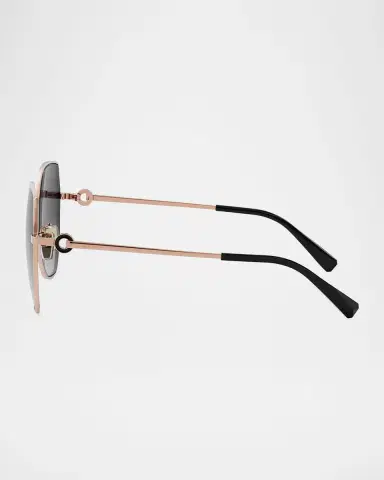 BVLGARI Round Metal & Nylon Sunglasses | Thumbnail 4 BVLGARI Round Metal & Nylon Sunglasses | Thumbnail 4
