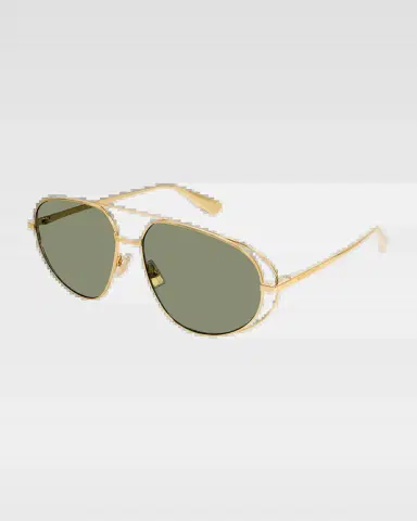 Bottega Veneta Cutout Metal Aviator Sunglasses | Thumbnail 2 Bottega Veneta Cutout Metal Aviator Sunglasses | Thumbnail 2