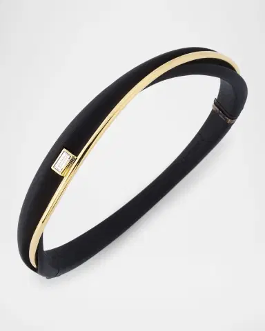 Nikos Koulis ME+N 18K Yellow Gold and Aluminum Tapered Diamond Bangle Bracelet | Thumbnail 2 Nikos Koulis ME+N 18K Yellow Gold and Aluminum Tapered Diamond Bangle Bracelet | Thumbnail 2