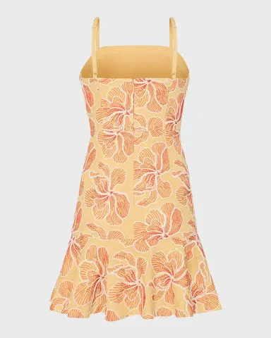 Milly Ciara Floral-Embroidered Flounce Mini Dress | Thumbnail 3 Milly Ciara Floral-Embroidered Flounce Mini Dress | Thumbnail 3