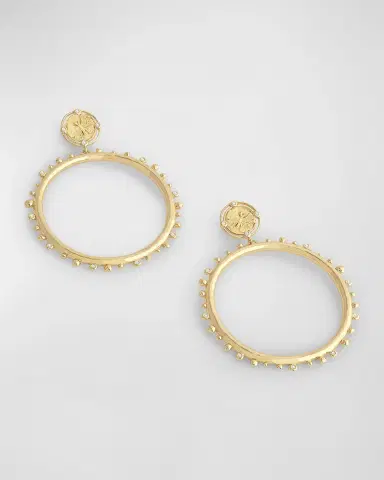 Anabel Aram Jewelry Butterfly Coin Molten Hoop Earrings | Thumbnail 2 Anabel Aram Jewelry Butterfly Coin Molten Hoop Earrings | Thumbnail 2