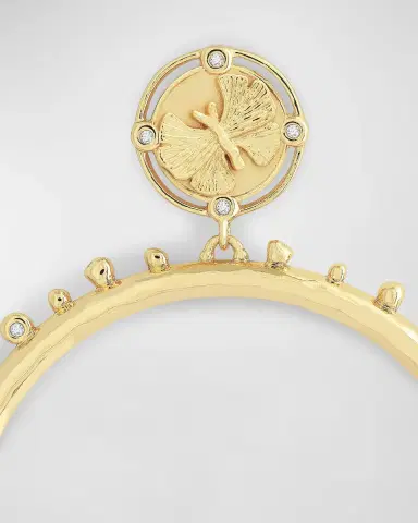 Anabel Aram Jewelry Butterfly Coin Molten Hoop Earrings | Thumbnail 3 Anabel Aram Jewelry Butterfly Coin Molten Hoop Earrings | Thumbnail 3