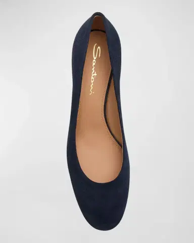 Santoni 50mm Suede Block-Heel Pumps | Thumbnail 5 Santoni 50mm Suede Block-Heel Pumps | Thumbnail 5