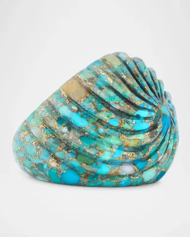 NEST Jewelry Carved Turquoise Statement Ring | Thumbnail 3 NEST Jewelry Carved Turquoise Statement Ring | Thumbnail 3
