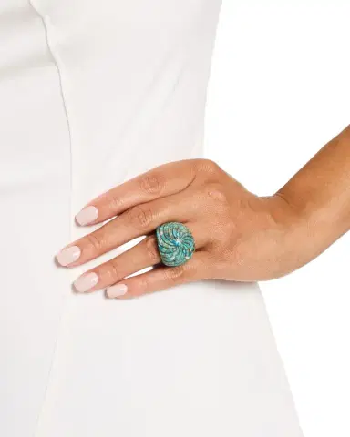 NEST Jewelry Carved Turquoise Statement Ring | Thumbnail 1 NEST Jewelry Carved Turquoise Statement Ring | Thumbnail 1