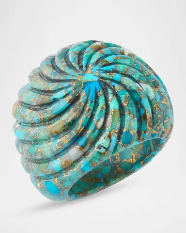 NEST Jewelry Carved Turquoise Statement Ring | Thumbnail 3 NEST Jewelry Carved Turquoise Statement Ring | Thumbnail 3