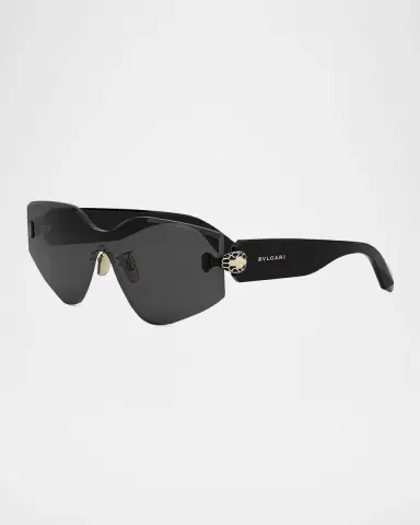 BVLGARI Serpenti Rimless Metal & Nylon Shield Sunglasses | Thumbnail 3 BVLGARI Serpenti Rimless Metal & Nylon Shield Sunglasses | Thumbnail 3