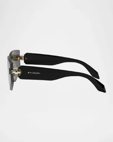 BVLGARI Serpenti Rimless Metal & Nylon Shield Sunglasses | Thumbnail 4 BVLGARI Serpenti Rimless Metal & Nylon Shield Sunglasses | Thumbnail 4