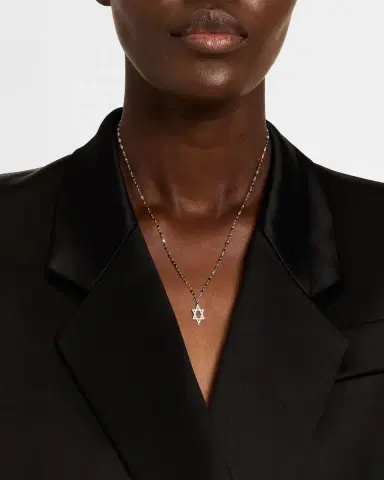LANA 14K Gold Flawless Star of David Pendant Necklace with Jump Ring, 16-18"L | Thumbnail 2 LANA 14K Gold Flawless Star of David Pendant Necklace with Jump Ring, 16-18"L | Thumbnail 2