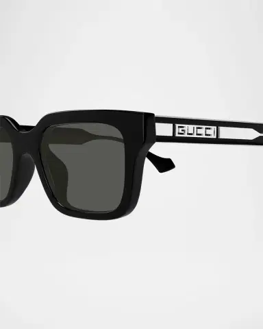 Gucci Men's Transparent Rectangle Sunglasses | Thumbnail 2 Gucci Men's Transparent Rectangle Sunglasses | Thumbnail 2