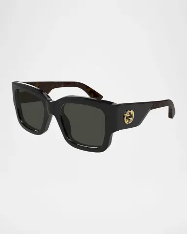Gucci Oversized Rectangle Acetate Sunglasses | Thumbnail 3 Gucci Oversized Rectangle Acetate Sunglasses | Thumbnail 3