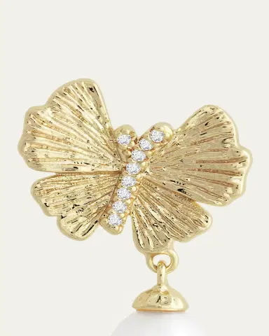 Anabel Aram Jewelry Butterfly with Pearl Drop Earrings | Thumbnail 4 Anabel Aram Jewelry Butterfly with Pearl Drop Earrings | Thumbnail 4