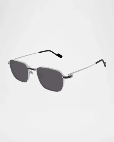Cartier Men 's CT0497SM Metal Rectangle Sunglasses | Thumbnail 2 Cartier Men 's CT0497SM Metal Rectangle Sunglasses | Thumbnail 2