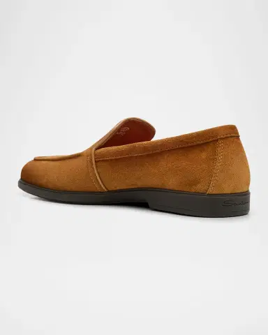 Santoni Men's Malibu Suede Slip-On Sport Loafers | Thumbnail 3 Santoni Men's Malibu Suede Slip-On Sport Loafers | Thumbnail 3
