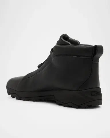 Zegna Men's Triple Stitch Leather High-Top Sneakers | Thumbnail 2 Zegna Men's Triple Stitch Leather High-Top Sneakers | Thumbnail 2