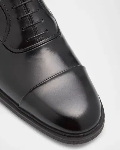 Santoni Men's Cap Toe Leather Derbys | Thumbnail 3 Santoni Men's Cap Toe Leather Derbys | Thumbnail 3