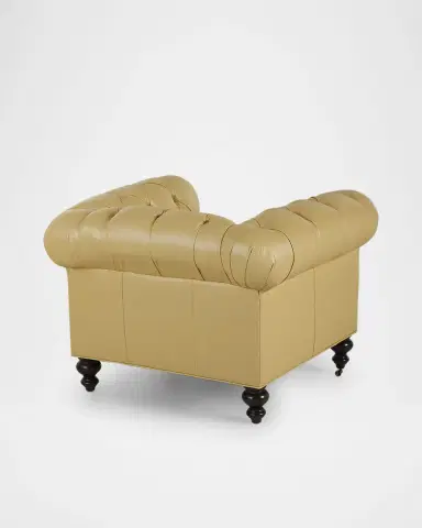 Old Hickory Tannery Lune Tufted Leather Chair | Thumbnail 4 Old Hickory Tannery Lune Tufted Leather Chair | Thumbnail 4