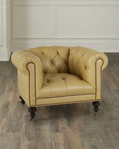 Old Hickory Tannery Lune Tufted Leather Chair | Thumbnail 1 Old Hickory Tannery Lune Tufted Leather Chair | Thumbnail 1
