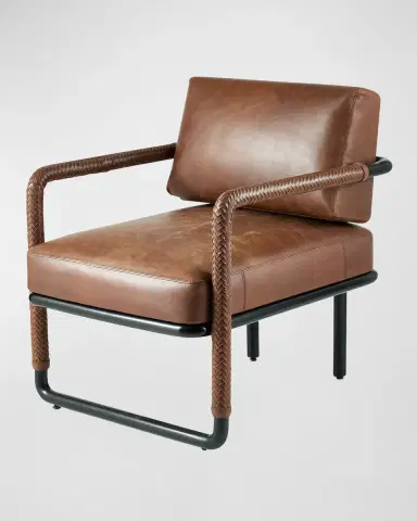 Arteriors Durham Leather Chair | Thumbnail 2 Arteriors Durham Leather Chair | Thumbnail 2