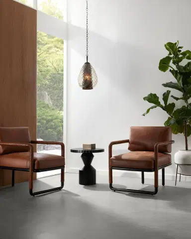Arteriors Durham Leather Chair | Thumbnail 7 Arteriors Durham Leather Chair | Thumbnail 7