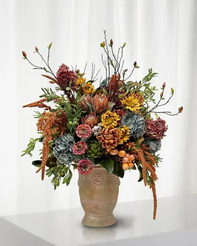 Winward Home Mixed Fall 47" Faux Floral Arrangement in Terracotta Planter | Thumbnail 1 Winward Home Mixed Fall 47" Faux Floral Arrangement in Terracotta Planter | Thumbnail 1