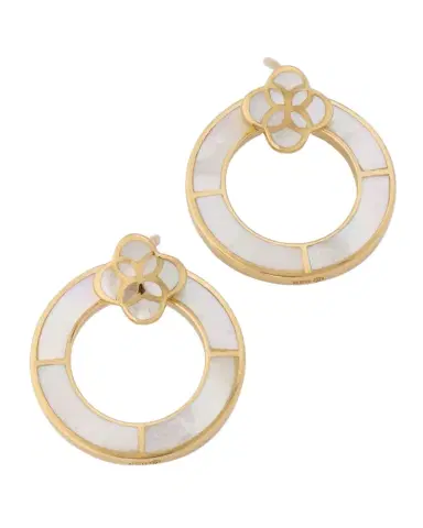Jan Leslie Petal Mother-of-Pearl Post Hoop Earrings | Thumbnail 1 Jan Leslie Petal Mother-of-Pearl Post Hoop Earrings | Thumbnail 1