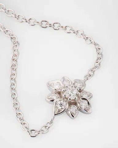 Gucci 18K White Gold Diamond Flower Bracelet | Thumbnail 2 Gucci 18K White Gold Diamond Flower Bracelet | Thumbnail 2