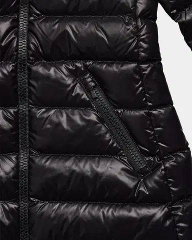 Moncler Girl 's Moka Shiny Puffer Coat, Size 8-14 | Thumbnail 3 Moncler Girl 's Moka Shiny Puffer Coat, Size 8-14 | Thumbnail 3